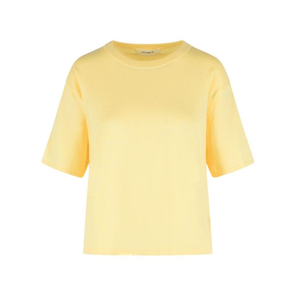 Lisa Yang 'Rubie' Cotton And Lemon Cashmere T-Shirt Women